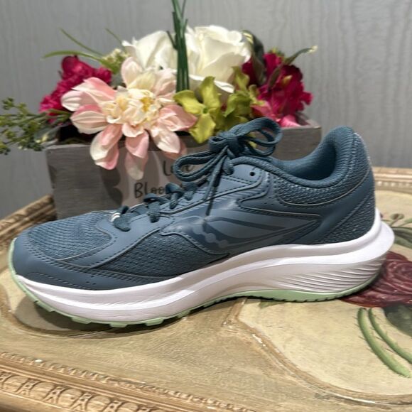 Saucony Women’s Cohesion 17 Lightweight Running Shoes Blue Green Sz 6.5 - Picture 3 of 10